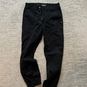 black denim joggers